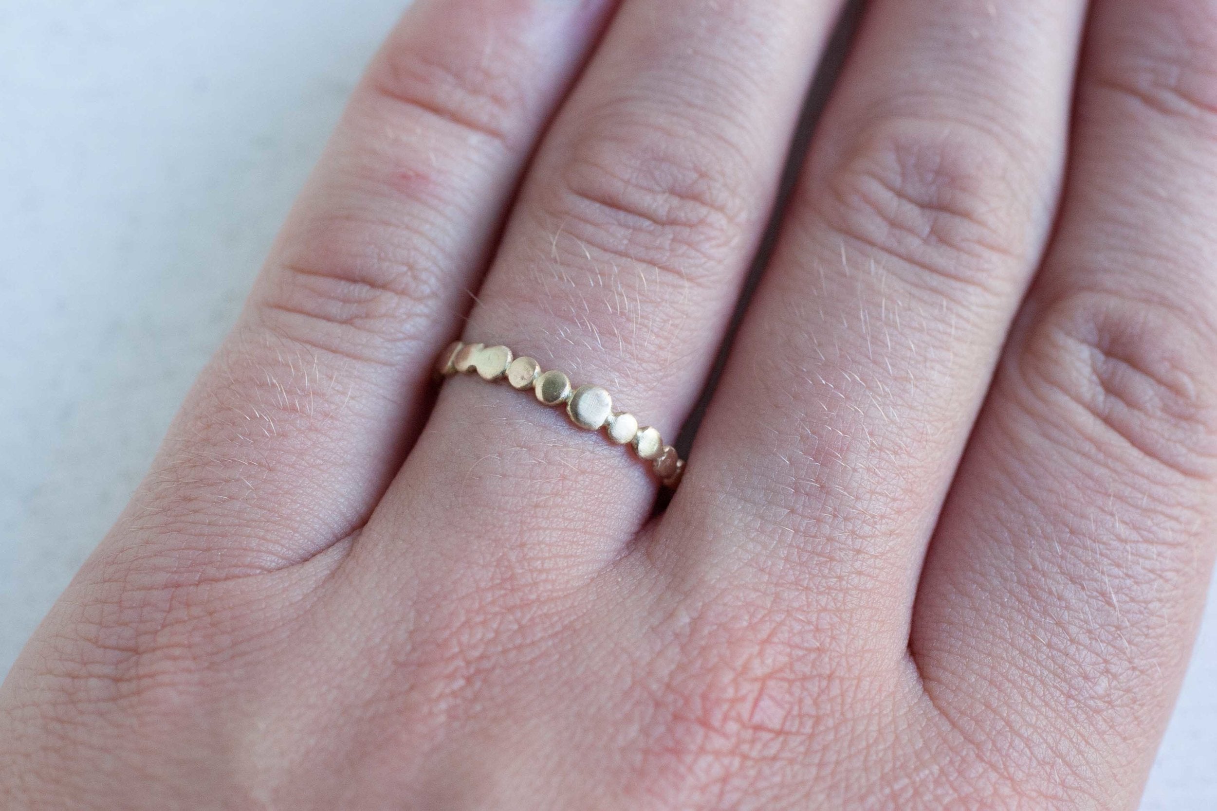 Gold Small Pebble Ring | 14k Recycled Gold