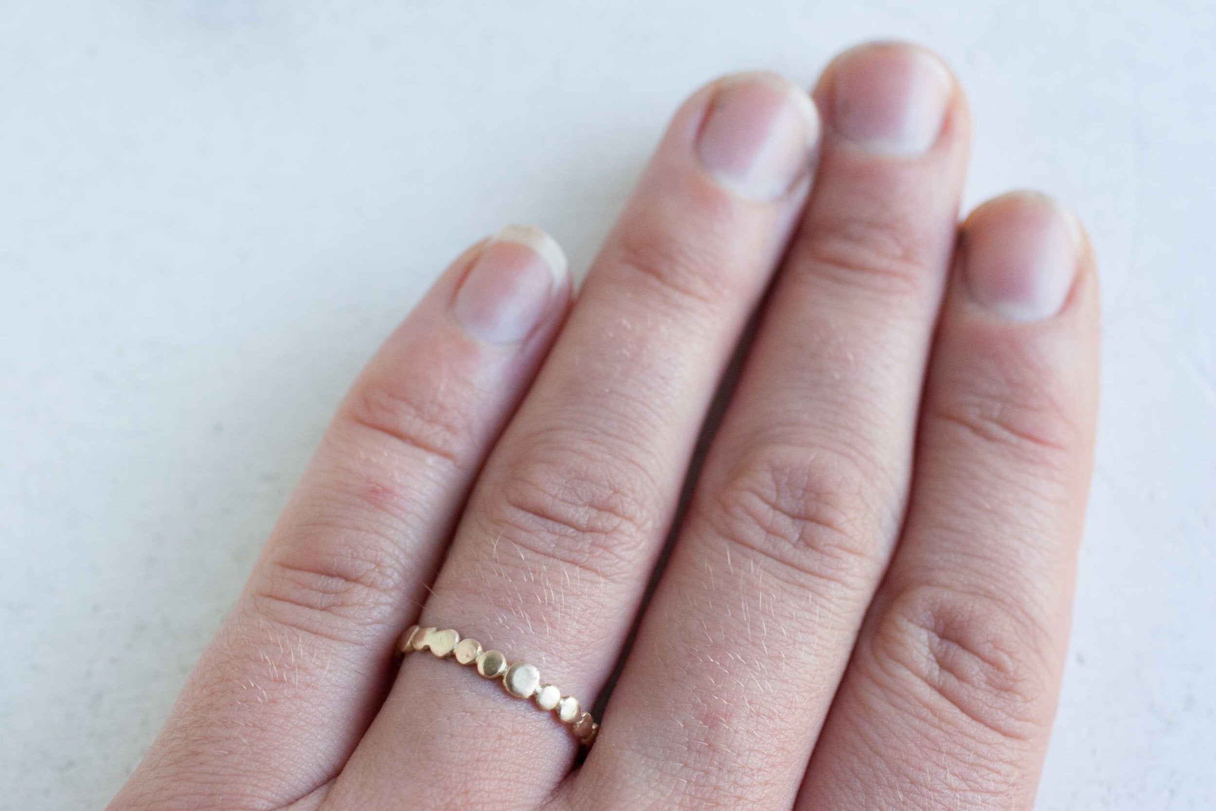 Gold Small Pebble Ring | 14k Recycled Gold