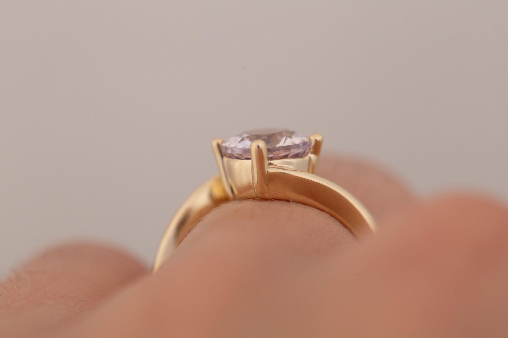 Marin Ring | Icy Lavender Sapphire Bypass Engagement Ring 1.72 ct | 14k Recycled Gold | One of a Kind