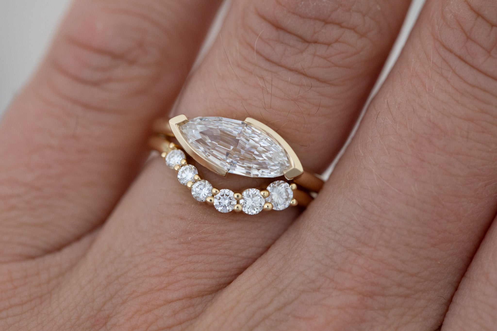 Varda Ring | Lab Marquise Diamond Engagement Ring 2.01 ct | 14k Recycled Gold | One of a Kind