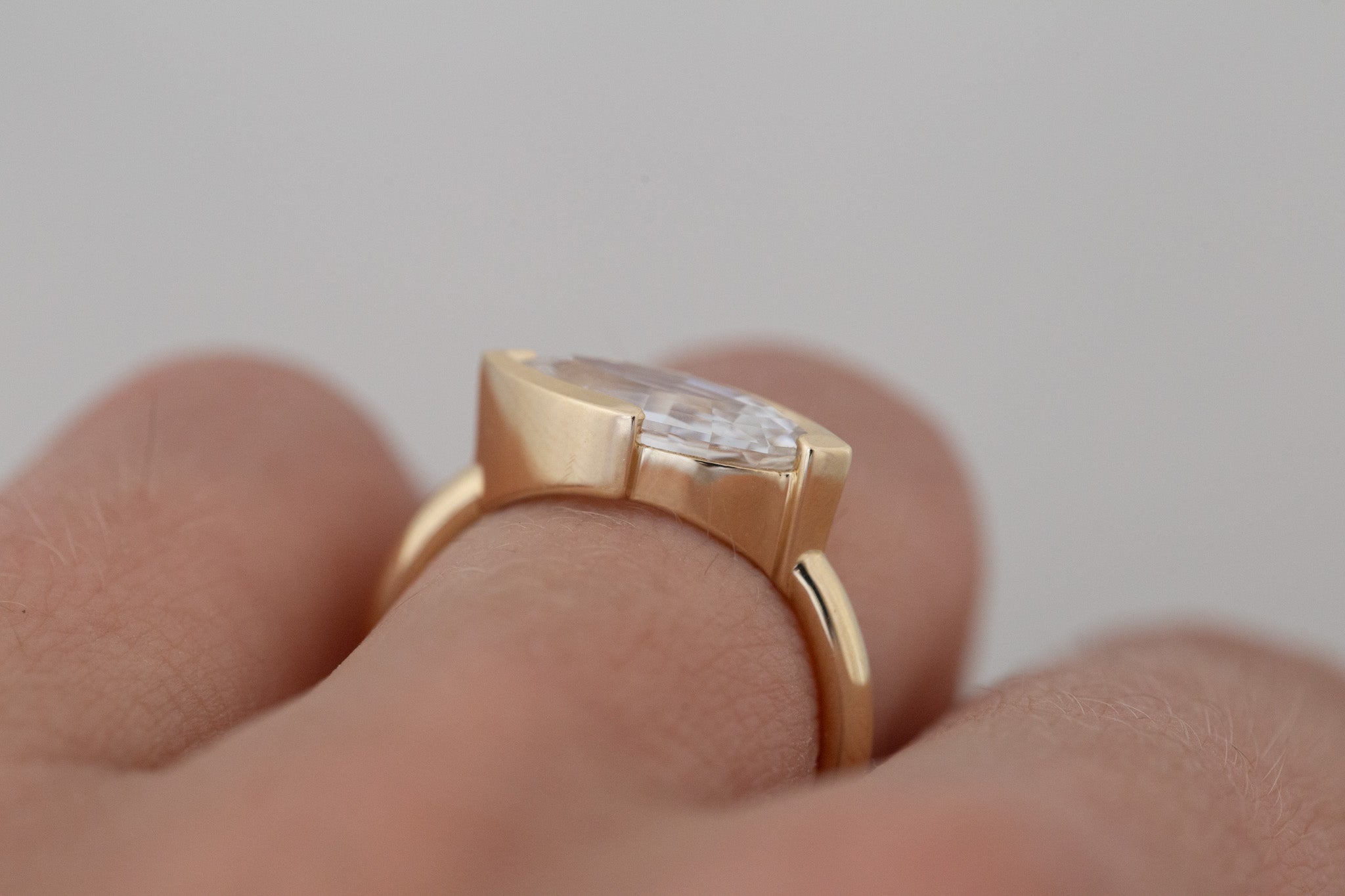 Varda Ring | Lab Marquise Diamond Engagement Ring 2.01 ct | 14k Recycled Gold | One of a Kind
