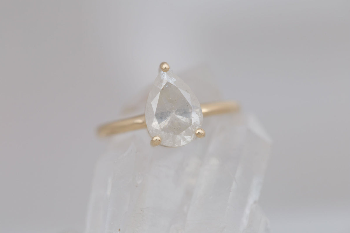Briar Ring | Icy Pear Diamond Solitaire Engagement Ring 2.44 ct | 14k