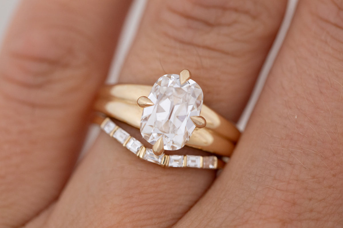 Sloane Ring | Lab Cushion Cut Engagement Ring 2.59 ct | 14k Recycled Gold | One of a Kind