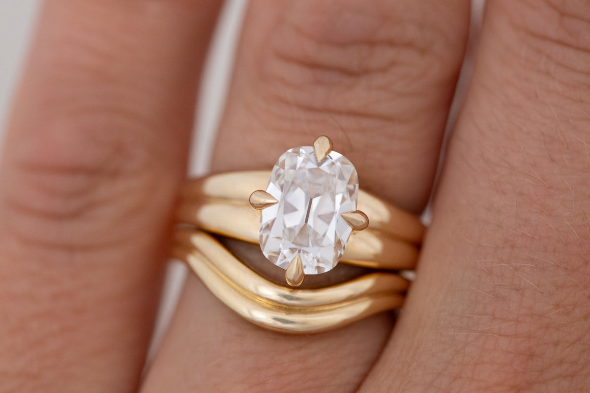 Sloane Ring | Lab Cushion Cut Engagement Ring 2.59 ct | 14k Recycled Gold | One of a Kind