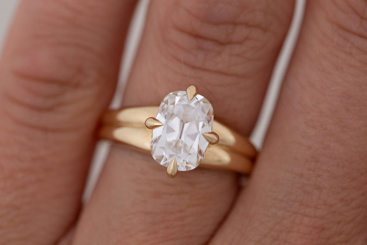 Sloane Ring | Lab Cushion Cut Engagement Ring 2.59 ct | 14k Recycled Gold | One of a Kind