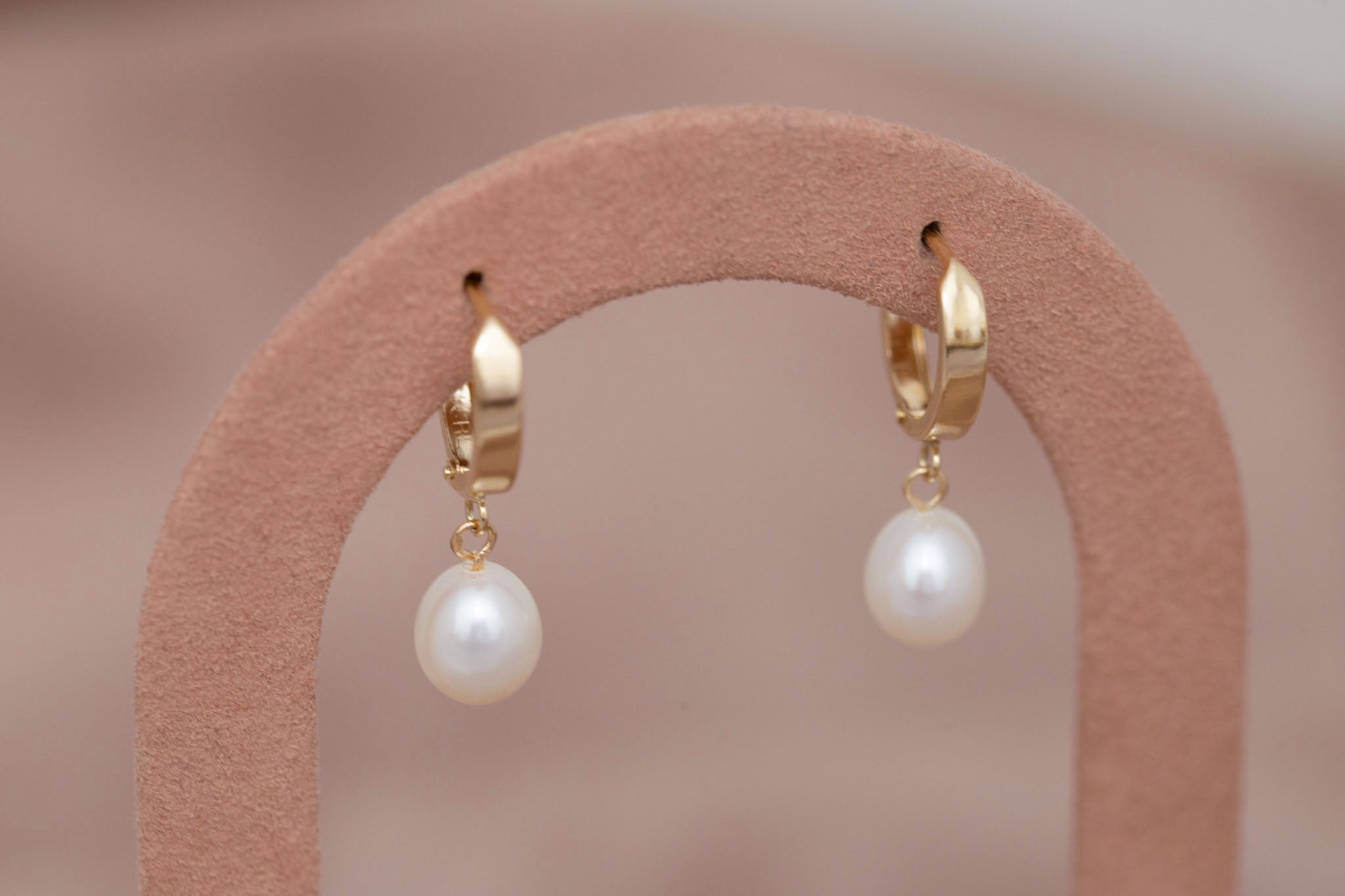 Marina Pearl Hoop Earrings | 14k Recycled Gold