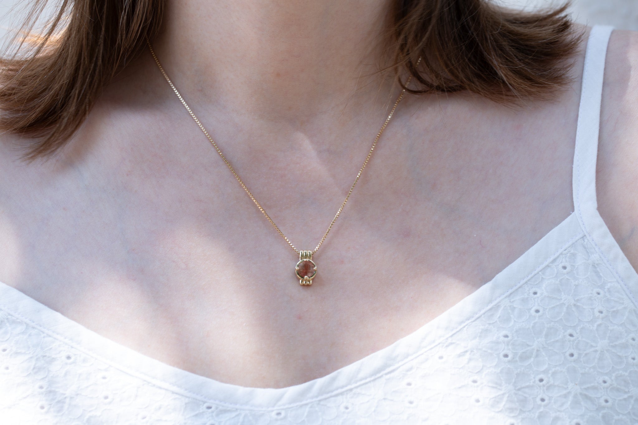 Alto Pendant | Sunstone 1.21 ct | 14k Yellow Gold | One of a Kind